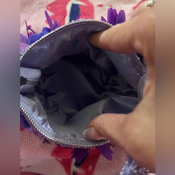 💚💜MADE IN INDIA-Purple Floral Beaded Handbag  Tik Tok Viral NWT💜💚 - Picture 14 of 14